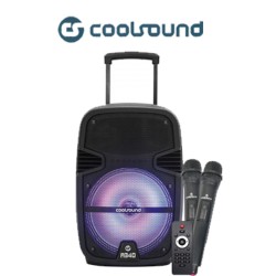 ALTAVOZ AMPLIFICADO COOLSOUND 8" 250W | BATERIA 4400 | 2 X MICROFONOS | 35W RMS